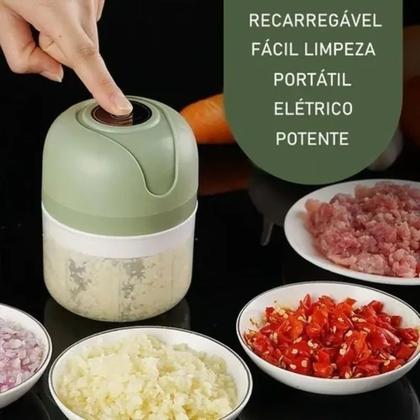 Mini Processador Elétrico de Alho e Legumes